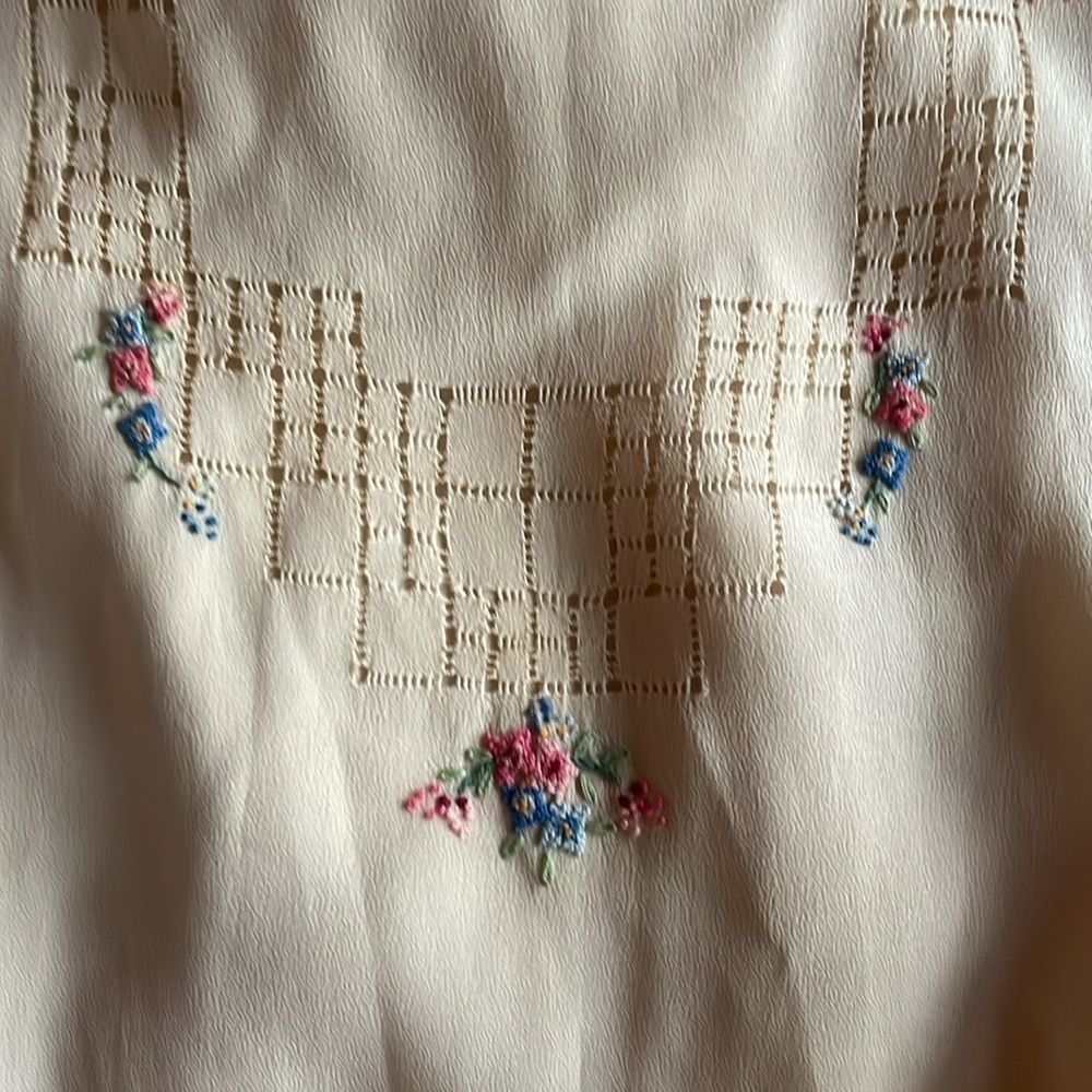 Vintage 1920s Embroidered Silk Dress Small - Picture 6 of 7